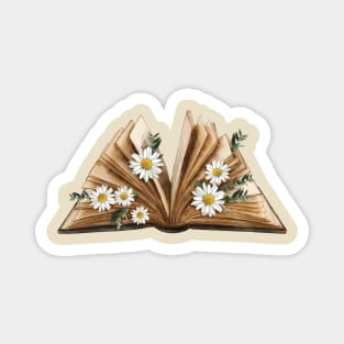 Cute Wildflowers Book, Librarian Book Lovers, Gift For Bookworms, Spring Floral Book Club, Book Sellers Gift, Gift For Teachers, Bookish Student, Aesthetic Readers' Magnet