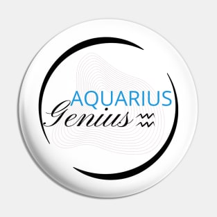 Aquarius Sun Sign Pin