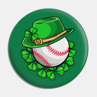 St Paticks Day Irish Baseball Lucky Pin