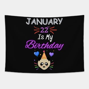 January 22 st is my birthday Tapestry