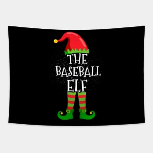 Baseball Elf Family Matching Christmas Group Funny Gift Tapestry