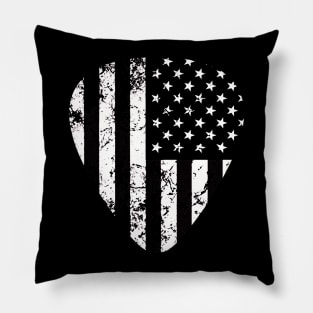 B&W American Flag Pillow