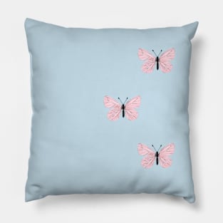 Pastel Pink Butterfly Pillow