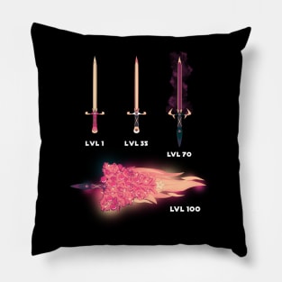 Funny MMORPG Fact Weapons When You Level Up Pillow