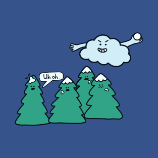 Cloud being a bully - Snowball Fight T-Shirt