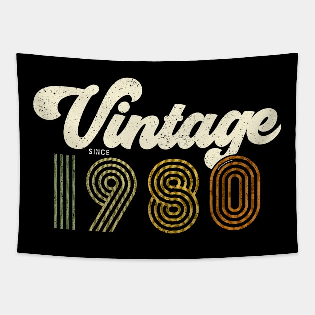 Vintage since 1980 - Cool Retro 40th birthday gift 2020 Tapestry by Shirtbubble