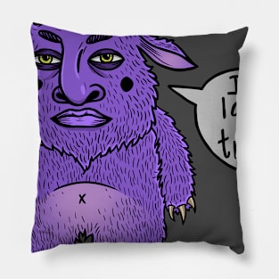 Monster Hand Drawn Halloween Tee Pillow