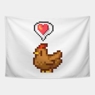 Stardew Valley Happy Brown Chicken Tapestry