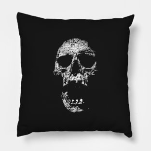 Scary Old Skull Face Pillow