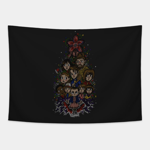 11 Days of Christmas - Ugly Sweater Edition Tapestry by Scribble Creatures