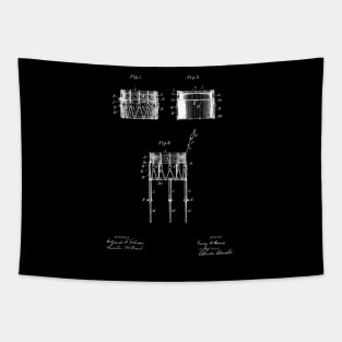 Snare Drum Vintage Patent Drawing Tapestry