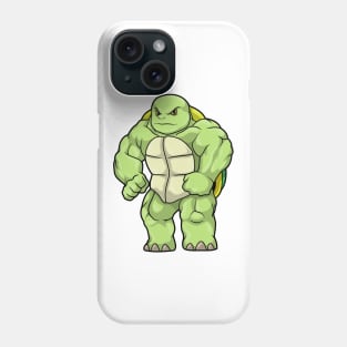 Turtle as Bodybuilder with Six pack Phone Case