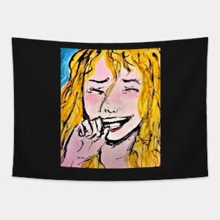 Laughing Girl Tapestry