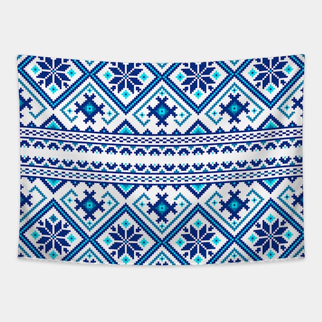 Ethnic blue ornament #8 Tapestry by GreekTavern