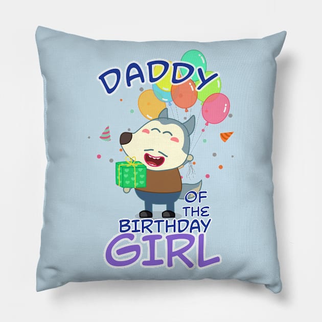 Daddy of the birthday girl Pillow by Wolfoo World 