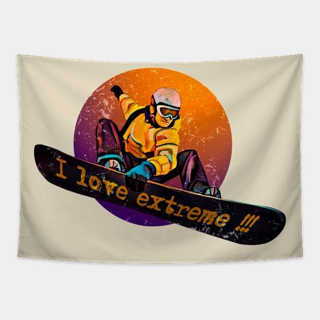 i love extreme Tapestry by vanpaul54