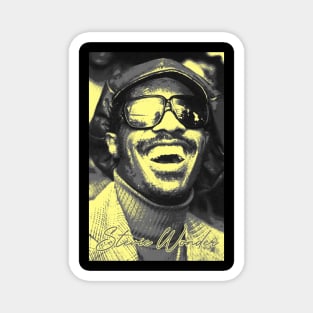 Stevie Wonder Vintage Grey Magnet