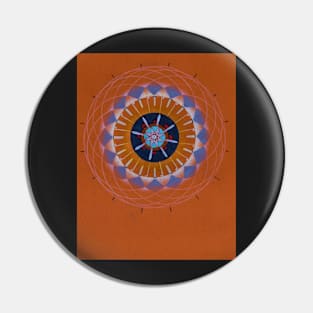 orange eye mandala Pin