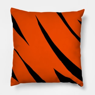 Black and Orange Tiger Print Pillow