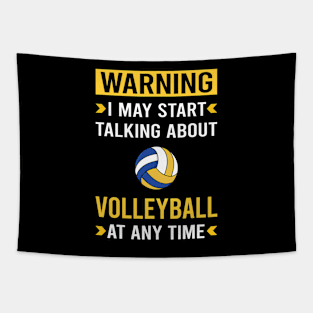 Warning Volleyball Tapestry