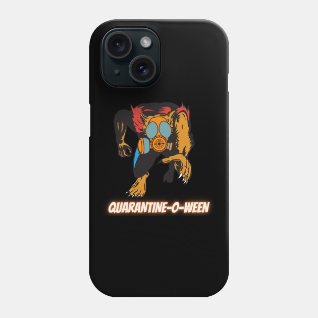 Quarantine-O-Ween Werewolf Lupine Lovers Funny Halloween Costume Funny Lycan Halloween Gift Wolf Lycanthrope Quarantine Mask 2020 Halloween Lycanthropy Phone Case by nathalieaynie