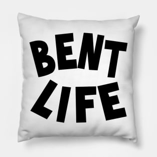 Bent Life Logo Black Font Pillow