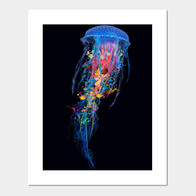 El Ectric Blue Jellyfish Jellyfish Affiche Et Impression D Art Teepublic Fr El Ectric Blue Jellyfish Jellyfish Affiche Et Impression D Art Teepublic Fr