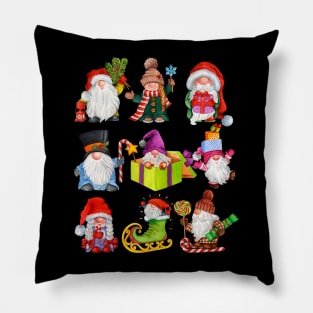 Christmas Cute Gnomes Funny 2021 Pillow