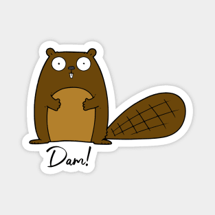 Funny Beaver Dam Magnet