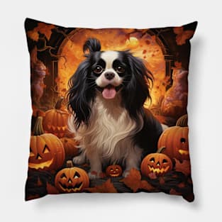 Halloween Japanese spaniel Pillow