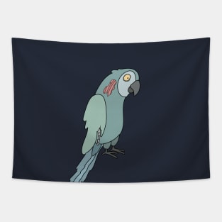 Zombie Parrot Cartoon // Funny Halloween Zombie Tapestry