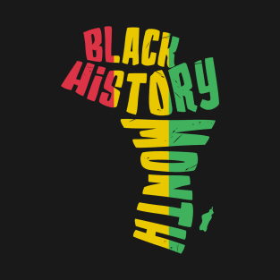 Black History Month African Map Colors T-Shirt