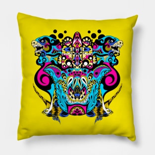 the hand of the gods and kaijus ecopop tpween2022 illustration art Pillow