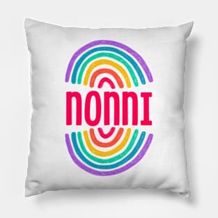 Nonni Themed with Rainbows Pillow
