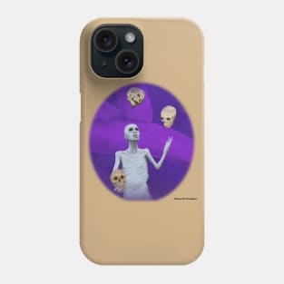 Fantasy Creature Juggling Skulls Fantasyart Phone Case