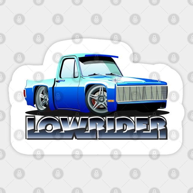 Cartoon lowrider car - Cartoon Car - Sticker | TeePublic