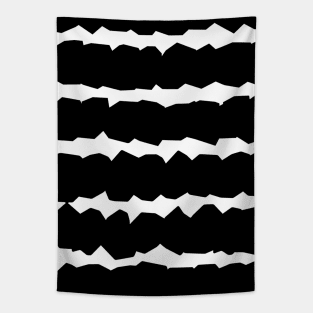 Pocket - Geometric Lines Monochromatic Black Tapestry