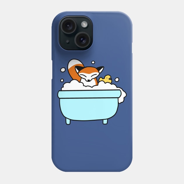 Bubble Bath Fox Phone Case by saradaboru