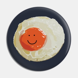 Happy Smiley Face Egg Pin