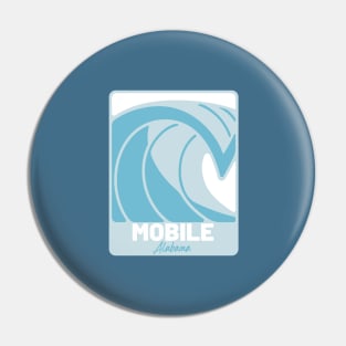 Mobile Beach Alabama - Atlantic Ocean AL Crashing Wave Pin