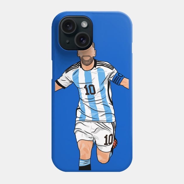 Lionel Messi GOAT 10 - Drawing Style Phone Case by thesportstation