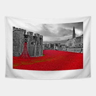 Tower of London Red Poppy Tapestry