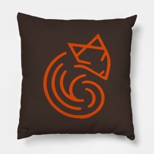 Orange Fox Pillow