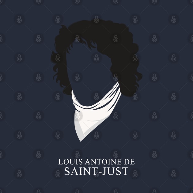 Louis Antoine de Saint-Just - Minimalist Portrait by Wahyu Aji Sadewa