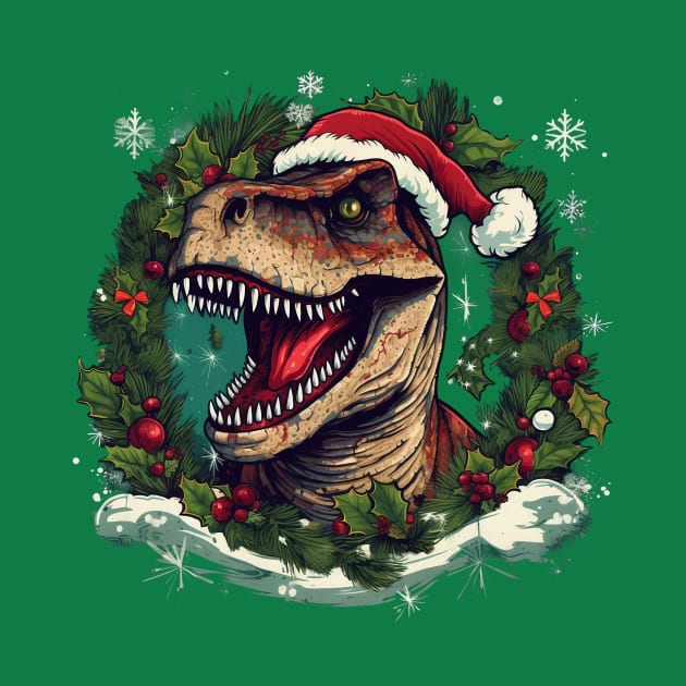 T-Rex Christmas by vladocar