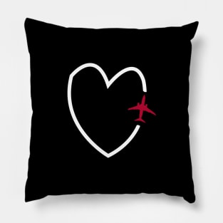 Flight attendant pilot love graphic Pillow