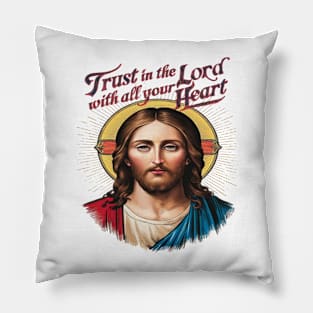 Divine Trust: Jesus Encouraging Faith Pillow