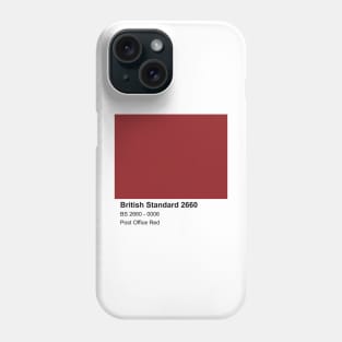 Post Office Red British Standard 0006 Colour Swatch Phone Case