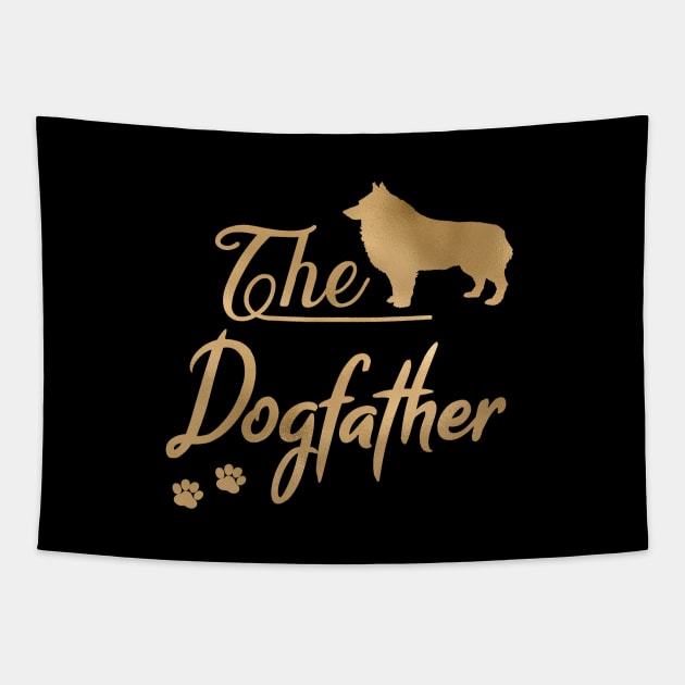 The Schipperke Dogfather Tapestry by JollyMarten