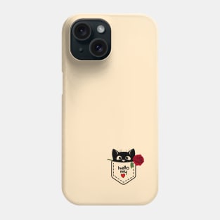 Sweet cute kitten in the pocket saying HELLO my Love / perfect gift for ALL Phone Case